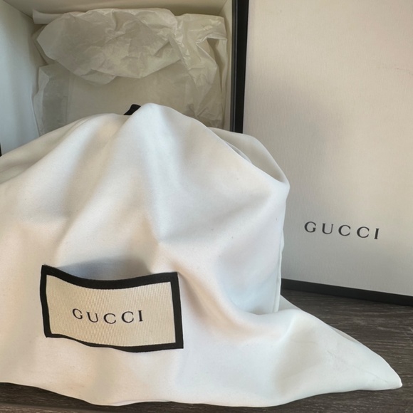 GUCCI RED LEATHER 'GG' MARMONT BACKPACK MINI - Picture 4 of 5